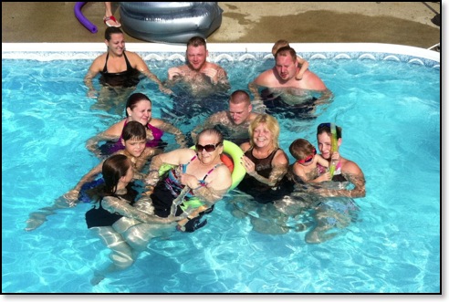 MAMA GAL IN POOL